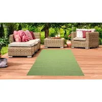 Teppichhome24 In- & Outdoor Teppich Unidesign grün Größe - 300 x 400 cm