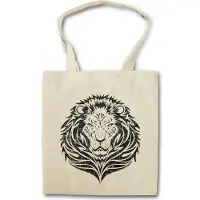 Eric Helmar Müller Urban Backwoods Tribal Lion, Stofftasche, Farbe: Beige