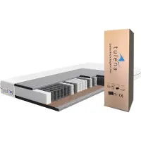 TULENA NOX Matratze 100 x 190 cm mit Taschenfederkern Federkernmatratze mittelhart , - Bezug waschbar - Basic , H3 / H4