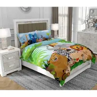 SOVIO Bettwäsche 200x220 cm + 2x70x80 cm, 3-teilig, 100% Baumwolle, Satin, Reißverschluss, Bunt - | So.0169