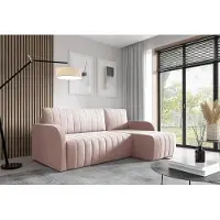 LIKMA Ecksofa mit Schlaffunktion und Bettkasten Sofa L-form Wohnlandschaft Couch L-form Schlafsofa Sofagarnitur Sofa Eckcouch Universelle Seite