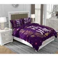 SOVIO Bettwäsche 140x200 cm + 2x70x80 cm, 3-teilig, 100% Baumwolle, Satin, Reißverschluss, Bunt - | So.0306