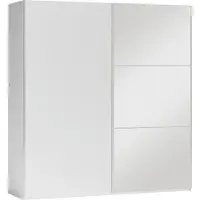 AGMAT-FURNITURE Schwebetürenschrank Vago 150, 2 Türen Kleiderschrank mit 1 Spiegel, Moderne Garderobe, Schrank in Größe: 151 x 215 x 65 cm
