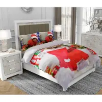 SOVIO Bettwäsche 200x220 cm + 2x70x80 cm, 3-teilig, 100% Baumwolle, Satin, Reißverschluss, Bunt - | So.8005
