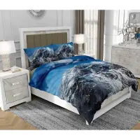 SOVIO Bettwäsche 160x200 cm + 2x70x80 cm, 3-teilig, 100% Baumwolle, Satin, Reißverschluss, Bunt - | So.0276