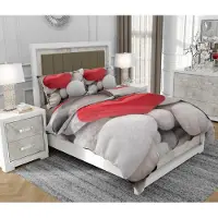 SOVIO Bettwäsche 160x200 cm + 2x70x80 cm, 3-teilig, 100% Baumwolle, Satin, Reißverschluss, Herzen, Rot - | So.0068