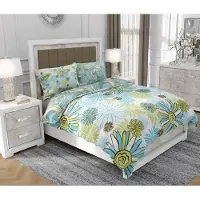 SOVIO Bettwäsche 160x200 cm + 2x70x80 cm, 3-teilig, 100% Baumwolle, Satin, Reißverschluss, Himmelblau - | So.9064