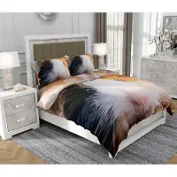 SOVIO Bettwäsche 140x200 cm + 2x70x80 cm, 3-teilig, 100% Baumwolle, Satin, Reißverschluss, Bunt - | So.Z0030