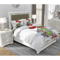 SOVIO Bettwäsche 200x220 cm + 2x70x80 cm, 3-teilig, 100% Baumwolle, Satin, Reißverschluss, abstrakt, Weiß - | So.0198