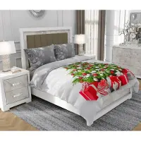 SOVIO Bettwäsche 200x220 cm + 2x70x80 cm, 3-teilig, 100% Baumwolle, Satin, Reißverschluss, Rot - | So.8009