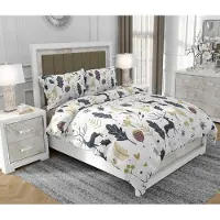 SOVIO Bettwäsche 140x200 cm + 2x70x80 cm, 3-teilig, 100% Baumwolle, Satin, Reißverschluss, Weiß - | So.8012