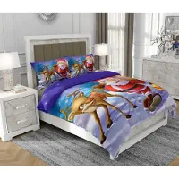 SOVIO Bettwäsche 160x200 cm + 2x70x80 cm, 3-teilig, 100% Baumwolle, Satin, Reißverschluss, Bunt - | So.8006