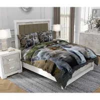 SOVIO Bettwäsche 160x200 cm + 2x70x80 cm, 3-teilig, 100% Baumwolle, Satin, Reißverschluss, Hund, Bunt - | So.Z0027