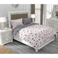 SOVIO Bettwäsche 200x220 cm + 2x70x80 cm, 3-teilig, 100% Baumwolle, Satin, Reißverschluss, Flamingo, Rosa - | So.9008