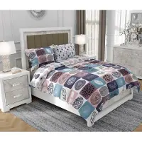 SOVIO Bettwäsche 140x200 cm + 2x70x80 cm, 3-teilig, 100% Baumwolle, Satin, Reißverschluss, Bunt - | So.9051