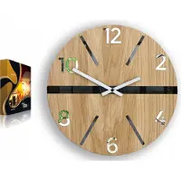 ModernClock , Eichenholz Uhr, wanduhr holz, Silent Wanduhr, King 33cm