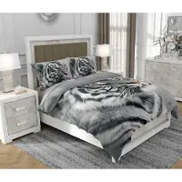 SOVIO Bettwäsche 200x220 cm + 2x70x80 cm, 3-teilig, 100% Baumwolle, Satin, Reißverschluss, Bunt - | So.0201