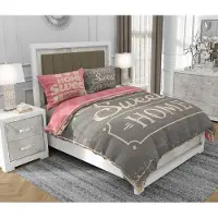 SOVIO Bettwäsche 160x200 cm + 2x70x80 cm, 3-teilig, 100% Baumwolle, Satin, Reißverschluss, Bunt - | So.0309