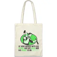 Eric Helmar Müller Urban Backwoods Carpenter Artist, Stofftasche, Farbe: Beige