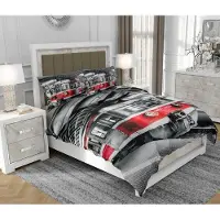 SOVIO Bettwäsche 140x200 cm + 2x70x80 cm, 3-teilig, 100% Baumwolle, Satin, Reißverschluss, Bunt - | So.0139