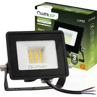 LUMILED LED Strahler 10W Superhell Außenstrahler 900Lm LED Fluter Strahler für Außen IP65 Wasserdicht 4000K Neutralweiß Scheinwerfer Flutlichter schwarz Flutlichtstrahler