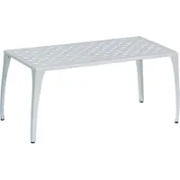 Inko Gartentisch Eden Alu-Guss weiß 90x46x44 cm Tisch Terrassentisch