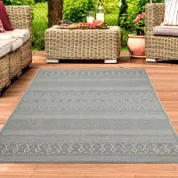 Teppichhome24 In- & Outdoor Teppich in graufarben Größe - 240 x 340 cm