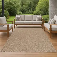 Teppichhome24 Teppich mit Jute-Optik für Innen- und Außenbereiche in Beige Größe - 200 x 280 cm
