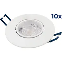 McShine LED-Einbauleuchte EL-313 4,5W 450Lumen 3000K warmweiß 10er-Pack