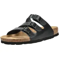 Rohde ALBA Damenschuhe Pantoletten Fußbett Schwarz Freizeit