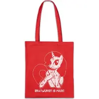 Eric Helmar Müller Urban Backwoods Unicorn Bratwurst, Stofftasche, Farbe: Rot