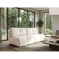 Nordelo Sofas - Nuvolletta elegantes Sofa aus BORG-Stoff 22 Schlaffuktion 150x200 Bettkasten, stabile Metallfüße