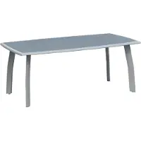 Inko Aluminium-Glastisch Spraystone silber/grau 180x100x74 cm Gartentisch Terrassentisch