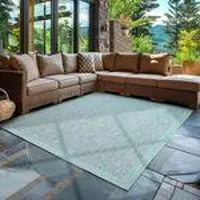 Carpettex Outdoor Teppich Wetterfest, Pflegeleicht Stilvolles Modern Design, ideal für Terrasse, Balkon, Garten, Küche, Größe: 240 x 340 cm, Farbe: Blau