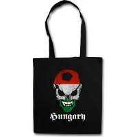 Eric Helmar Müller Urban Backwoods Classic Hungary Football Soccer Skull Flag, Stofftasche, Farbe: Schwarz