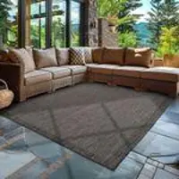 Carpettex Outdoor Teppich Wetterfest, Pflegeleicht Stilvolles Modern Design, ideal für Terrasse, Balkon, Garten, Küche, Größe: 80 x 250 cm, Farbe: Schwarz