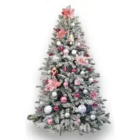 LAALU Künstlicher Weihnachtsbaum 180 cm, PRINZESSIN MAJA, mit 117-teiligem Weihnachtsbaumschmuck, inkl. Metallständer und Aufbewahrungsbox