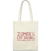 Eric Helmar Müller Urban Backwoods Zombies Eat Brains, Stofftasche, Farbe: Beige