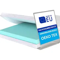 Pillows24 – Matratze 120x200 H3 | 13 cm Höhe | Kaltschaummatratze | Bezug waschbar bis 60°C | Atmungsaktiv & Hypoallergen Water Foam | EU
