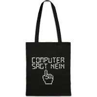 Eric Helmar Müller Urban Backwoods Computer Sagt Nein, Stofftasche, Farbe: Schwarz
