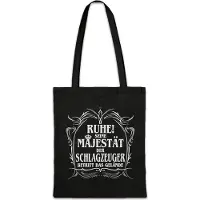 Eric Helmar Müller Urban Backwoods Seine Majestät Der Schlagzeuger, Stofftasche, Farbe: Schwarz