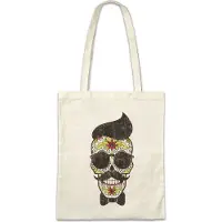 Eric Helmar Müller Urban Backwoods Sugar Skull Hipster, Stofftasche, Farbe: Beige