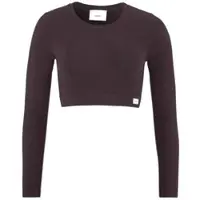 Craft Collective RIB Cropped Long Sleeve TOP Women dk plum (499000) M/L