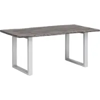 Woodkings Esstisch Bullwer Grau silberfarben 230x100 cm