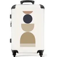 NoBoringSuitcases.com Großer Koffer - Formen - Pastell - Abstrakt - Design - Kombinationsschloss TSA - Hartschalen Trolley 4 Rollen - 72 liter - Reisekoffer - 66 cmKoffer Mittelgroß 67x43x25 cm, 72L,
