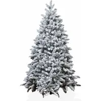 LAALU Künstlicher Weihnachtsbaum DELUXE VIOLA 150 cm, weiß, 2D, 606 Zweige, inkl. Metallständer