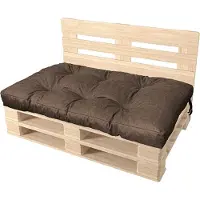 Pillows24 - Palettenkissen wasser- und UV-beständig - Sitzkissen | Polster für Europaletten 120x80 - Palettenmöbel - Outdoor/Indoor, Braun