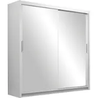 AGMAT-FURNITURE Schwebetürenschrank Paris 160, 2 Türen Kleiderschrank mit 2 Spiegel, Moderne Garderobe, Schrank in Größe: 160 x 215 x 61 cm