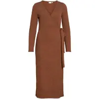 Vila Viraffi Midi Kleid Mit V-ausschnitt
