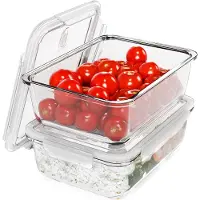 Classbach Frischhaltedosen Glas mit Deckel | 2er Set | für Mikrowelle Spülmaschine Gefrierfach Ofen geeignet | Meal Prep Boxen Glas | C-FHD 4024 G